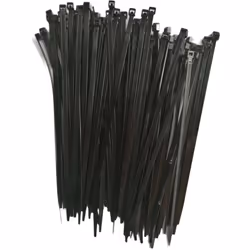 100 Serre câbles attaches fils rilsan noirs de 200 x 4.5 mm. Colliers de serrage universels type "Rilsan®" en Nylon/Polyamide ...