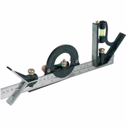 Équerre multifonction pratique et précise de 300 mm pourvue de graduations métriques et impériales. Equerre combinée : trusqu ...