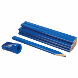 Crayons de menuisier à section ovale et à mine douce pour tracer ou écrire sur le bois, la brique, la pierre et autres matéri ...