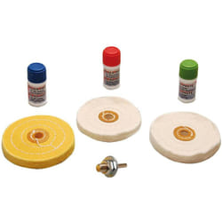 Bgs Technic - Kit de polissage pour metal doux 7 pièces