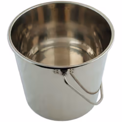 Seau en inox de 12 litres très fonctionnel. Adapté pour différents usages : lavage de véhicules, hôpitaux, aquariums, animaux ...