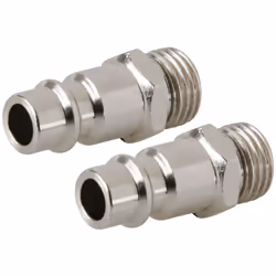 2 embouts pour raccord pneumatique EURO filetage mâle 1/4" BSP. Raccord de tuyau mâle et filetage mâle. Longueur totale : 32 ...