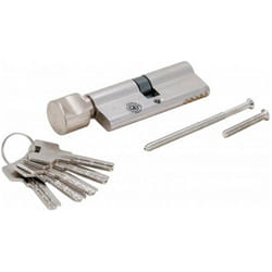 Bgs Technic - Cylindre de serrure de securite avec bouton 80 mm 40/40 et 5 cles