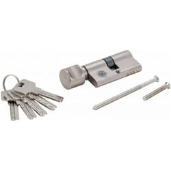 Bgs Technic - Cylindre de serrure de securite avec bouton 70 mm 35/35 et 5 cles