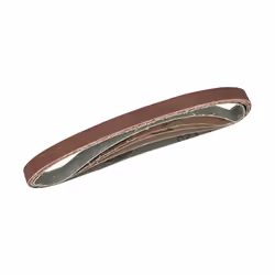 Paquet de 5 bandes abrasives assorties 13 x 457 mm, compatibles avec les ponceuses à bande de 13 X 457 mm. Bandes abrasives e ...