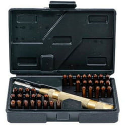 36 chiffres et lettres a frapper de 4 mm - percuteur automatique