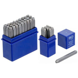 Chiffres et lettres pro 4 mm a frapper - 36 pcs