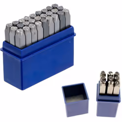 Description générale Ce kit de 27 lettres et 9 chiffres à frapper est idéal pour l'estampage sur les métaux et d'autres matér ...