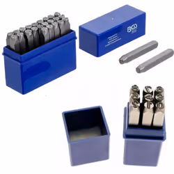 Description générale Kit de 27 lettres et de 9 chiffres à frapper, idéal pour l'estampage sur les métaux ainsi que sur d'autr ...