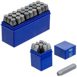 Chiffres et lettres pro 10 mm a frapper - 36 pcs