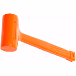 Maillet monobloc anti-rebond (sans rebond). Les nombreuses billes d'acier à l'intérieur de la tête du maillet absorbent l'éne ...