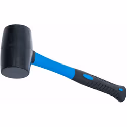 Maillet en caoutchouc de 250 grammes, tête de 50 mm. Manche de 24 cm en fibre de verre pour un confort optimal. Caractéristiq ...