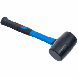 Maillet en caoutchouc 500 grammes, tête de 60 mm. Manche de 25,5 cm en fibre de verre pour un confort optimal. Caractéristiqu ...