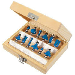 Silverline - Coffret 12 fraises a bois pour defonceuse 8 mm