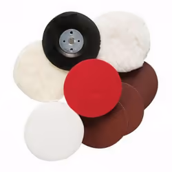 Kit d'accessoires multi-fonctions pour le lustrage, le ponçage et le polissage sur le bois, le métal et les revêtements de pe ...