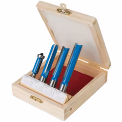 Coffret de 4 fraises pour cuisiniste 6.35 et 12.7 mm (1/4" et 1/2") Assortiment de 4 fraises pour défonceuse conçues pour l'i ...