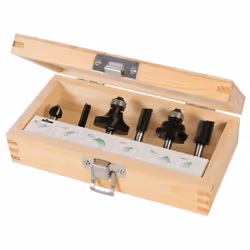 Coffret de 6 fraises 1/2" TRITON à défoncer adaptées pour être utilisées sur bois tendres, durs, aggloméré, MDF et contreplaq ...