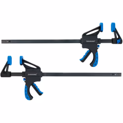 Lot de 2 presses rapides à usage intensif de 450 mm, serre-joints et écarteurs. S'utilisent d'une seule main et possèdent un ...
