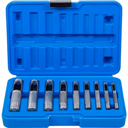 Description générale Ensemble de 9 emporte-pièces professionnels de 3 à 12 mm de diamètre, idéal pour découper le cuir, les j ...