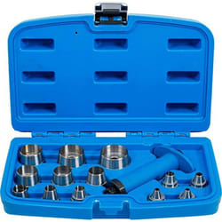 Coffret de 13 emporte pieces ronds 5 a 35 mm, poincons de decoupe joints