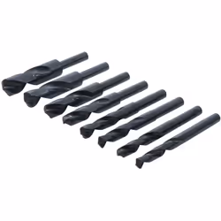 8 tailles de forets à queue réduite à 13 mm adaptables sur la plupart des mandrins de perceuse standard de 13mm. En acier sup ...