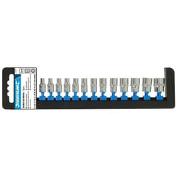 Jeu 13 douilles metriques 6 pans carre 1/4 (6.35) de 4 à 14 mm