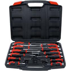 Bgs Technic - Coffret de 12 tournevis assortis a lame traversante