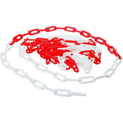 Bgs Technic - 5 metres chaine plastique rouge et blanche pour signalisation