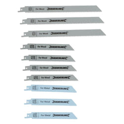 Silverline - 10 lames de scie sabre assorties bois et metal longueurs 150 et 240mm