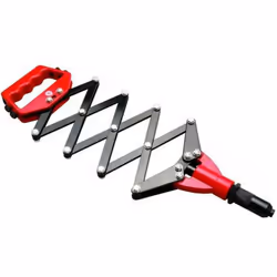 Riveteuse extensible professionnelle à usage intensif pour rivets de 3,2 à 6,4 mm. Pince grand modèle pour plaquer la pièce à ...