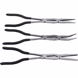 Lot de 3 pinces extra longues et articulées pour les travaux dans les endroits confinés, ou difficiles d'accès, tels les mote ...
