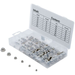Bgs Technic - Assortiment de 150 ecrous borgnes a calotte chromes metriques