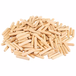 Idéales pour l'assemblage de meubles, leurs rainures évitent de fendre la pièce. Goujons en bois de bouleau séché à l'air ave ...
