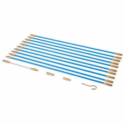Ensemble de baguettes permettant d'accéder aux câbles ou fils électriques sous les planchers, dans les conduites de plafond, ...