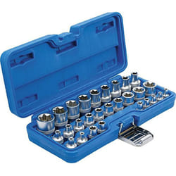 Bgs Technic - Coffret de 28 douilles courtes carre 1/4 3/8 et 1/2 profil torx e bgs de e4 à e2