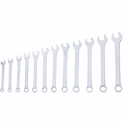 Lot de clés mixtes BGS Technic de haute qualité en 12 dimensions - de 8 à 22 mm, contenant la 16 et la 18. Acier chrome-vanad ...