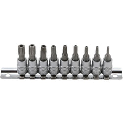 Bgs Technic - Jeu 9 douilles a embouts torx males perces resistorx t10 à t50 pour cliquet 1/4