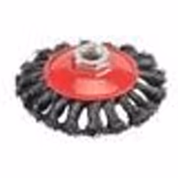 Brosse métallique - Non spécifié - Ø 100 mm - Fils dacier torsadés - Filetage M14 x 2 - Pour meuleuses dangle
