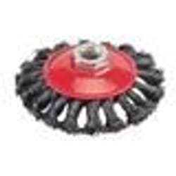 Brosse métallique - Non spécifié - Ø 100 mm - Fils dacier torsadés - Filetage M14 x 2 - Pour meuleuses dangle