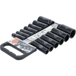 Bgs Technic - Jeu de 13 douilles a choc impact 6 pans longues carre 1/2 de 10 à 32 mm