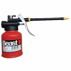 Burette de 250 ml pratique avec gâchette de déclenchement, filtre en laiton et bec rigide. Huiler régulièrement augmente la d ...