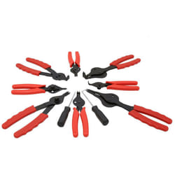 Wiltec - Lot de 8 pinces a circlips interieur exterieur becs coudes et droits en coffret
