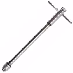 Porte taraud extra long de 320 mm à cliquet et poignée coulissante de qualité BGS Technic. Pour tarauds de 5 à 12 mm. Extra l ...