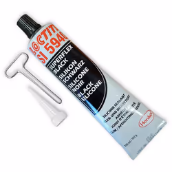 Joint d'étanchéité professionnel silicone flexible polyvalent noir - 100 ml. Utilisable sur des pièces métalliques, plastique ...