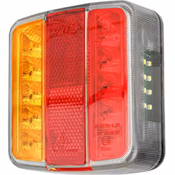 Feu arrière de rechange à LED avec éclairage de plaque. 4 positions : stop, feu de position, clignotant, éclairage de plaque. ...