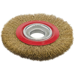 Brosse circulaire metallique a fils d'acier laitonnes de 150 mm tous tourets