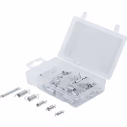 Assortiment de 65 ressorts de traction. 6 ressorts de traction 8,0 x 31 mm 20 ressorts de traction 5,0 x 20 mm 15 ressorts de ...