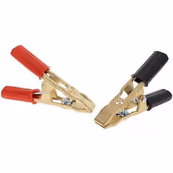 Lot de 2 pinces professionnelles en laiton pour câble de démarrage. Une rouge et une noire. Section de câble maximum : 50 mm² ...