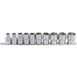 Jeu de 10 douilles 1/2, 6 pans us/gb cotes pouces anglaises americaines