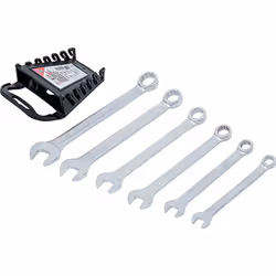 Assortiment de clés mixtes côtes impériales de 3/8" à 11/16" - 6 pièces. Clés à côtes en pouces de qualité BGS Technic en aci ...